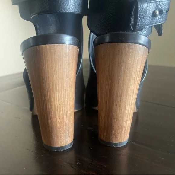 VINCE Addie Leather Open Toe Booties - Picture 6 of 11